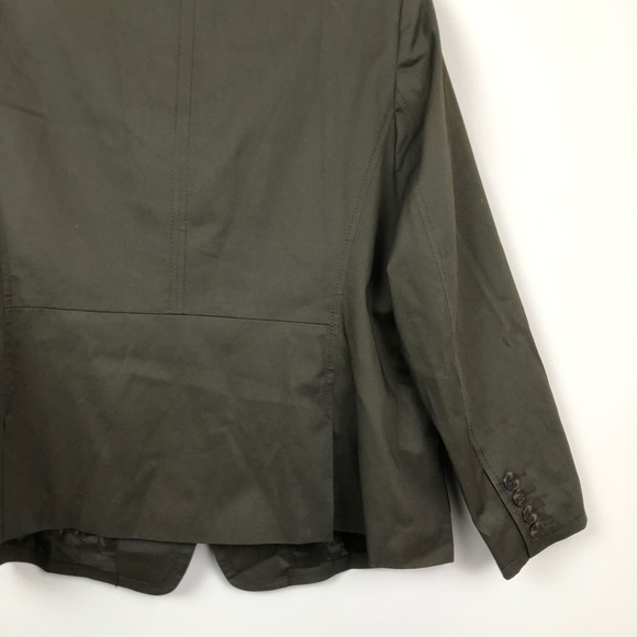 Talbots Cargo Jacket Blazer Size 12W Olive Moto - Picture 8 of 8